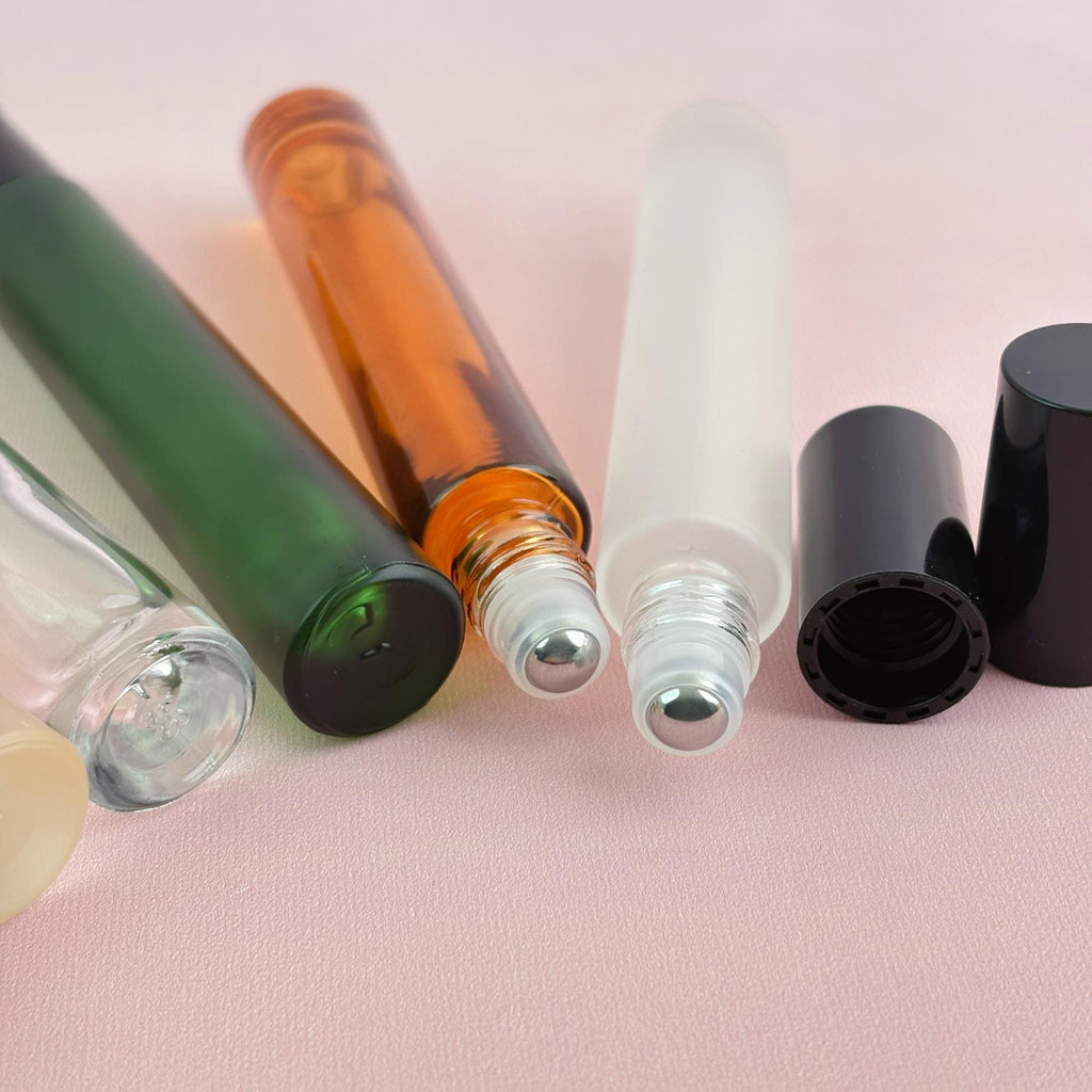 10ml Frosted/Colored Glass Roller Bottles 6 Styles