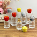 30ml 50ml 100ml Ribbed Clear Glass Spray Bottles with Color Resin Cap