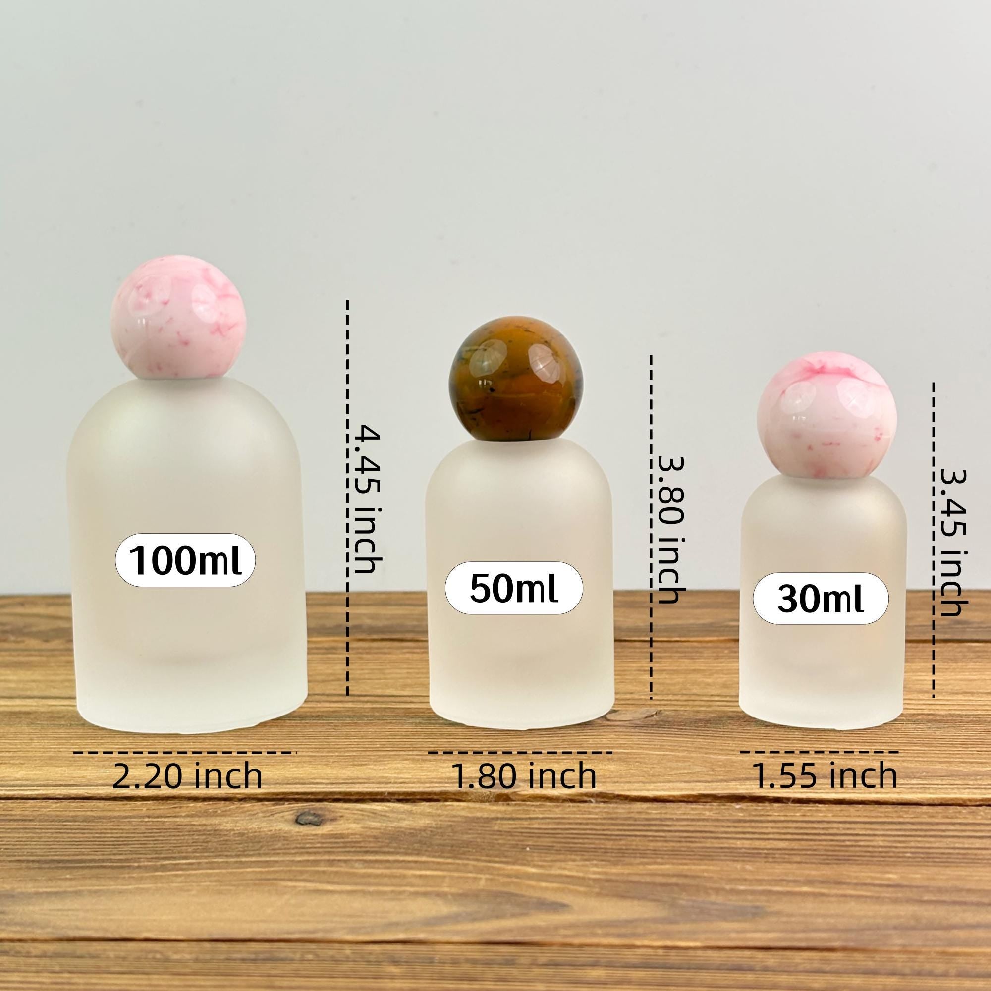 Frosted Glass Spray Bottle with Ball Cap