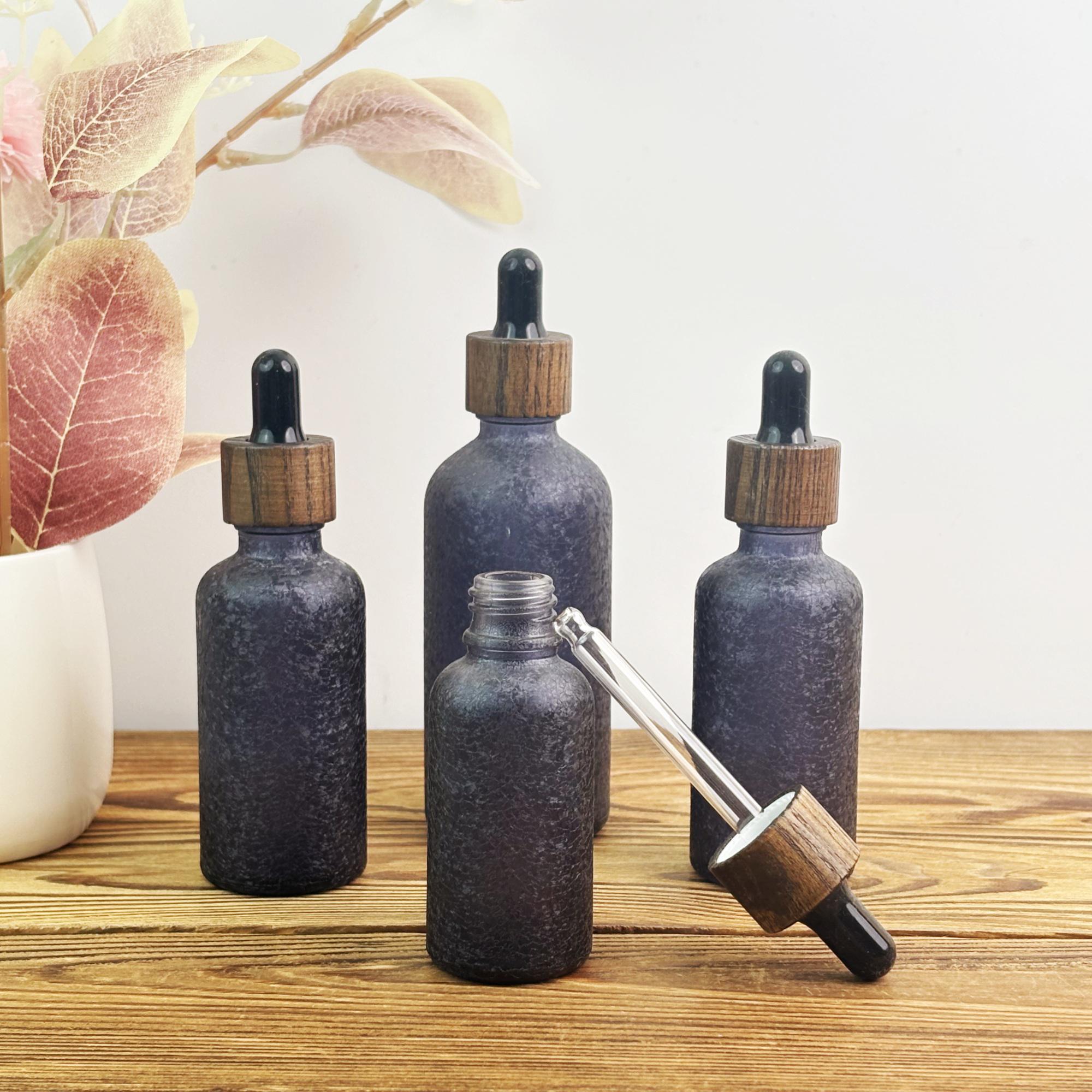 Dark Blue Glass Dropper Bottle