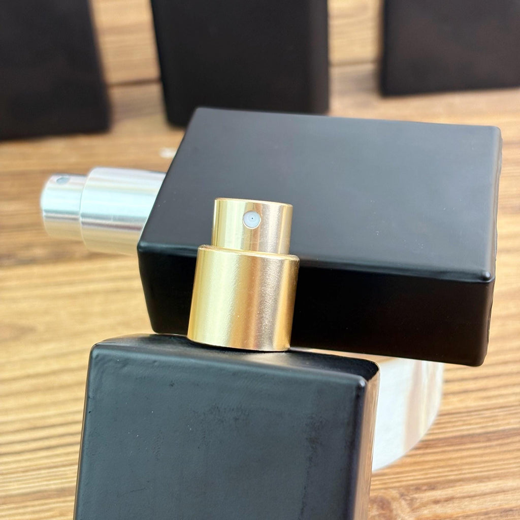 Matte Black Glass Perfume Bottle