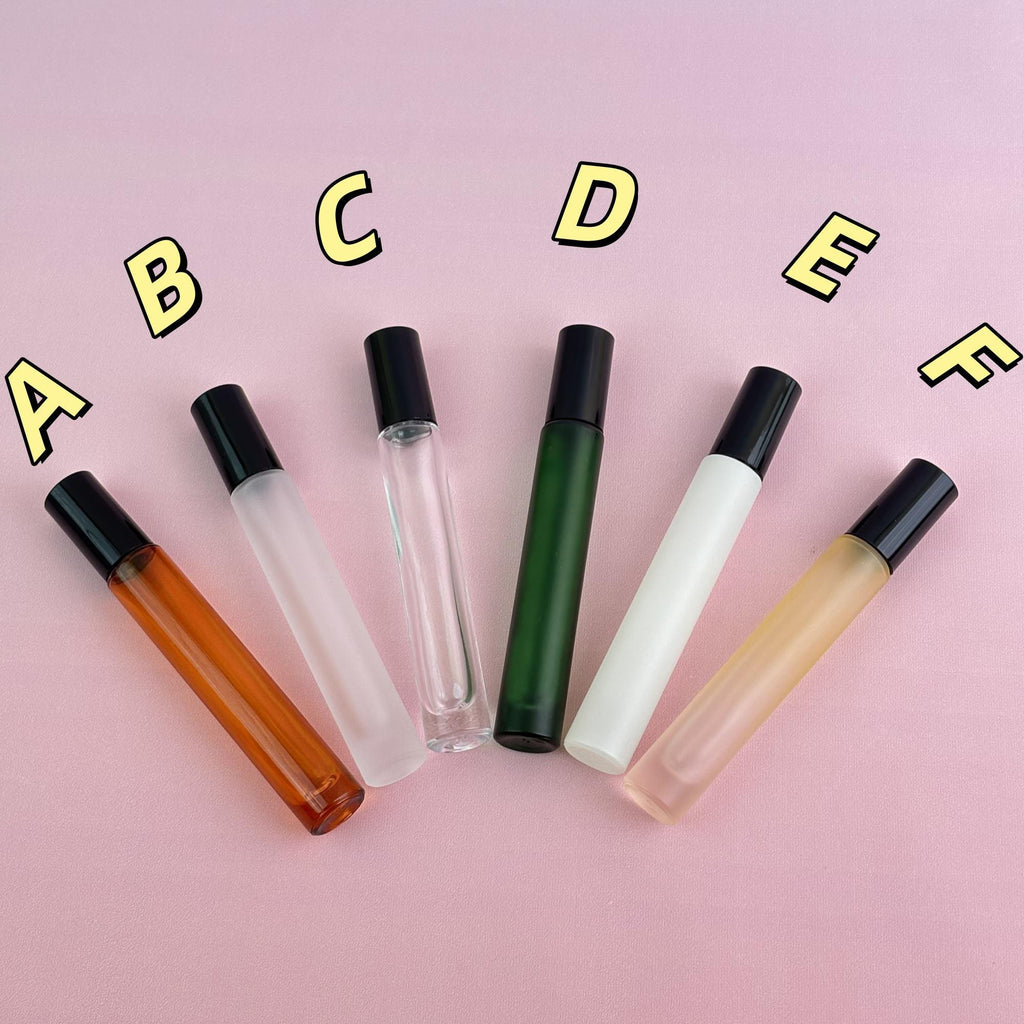 10ml Frosted/Colored Glass Roller Bottles 6 Styles