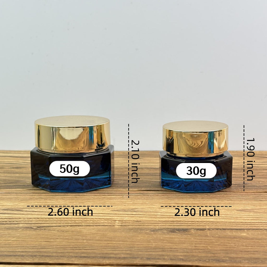 Luxury Gradient Blue Glass Bottles