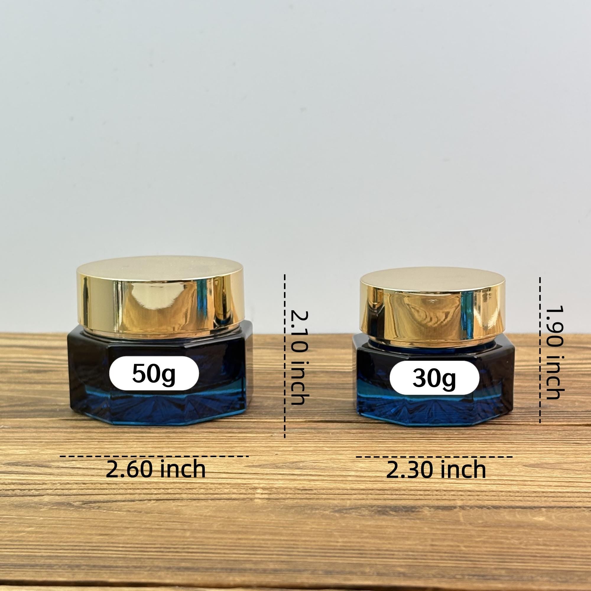 Luxury Gradient Blue Glass Bottles