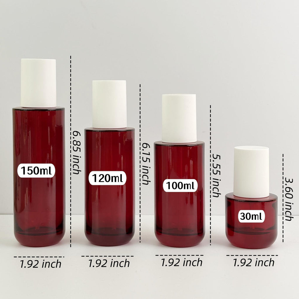 Red Glass Cosmetic Packaging