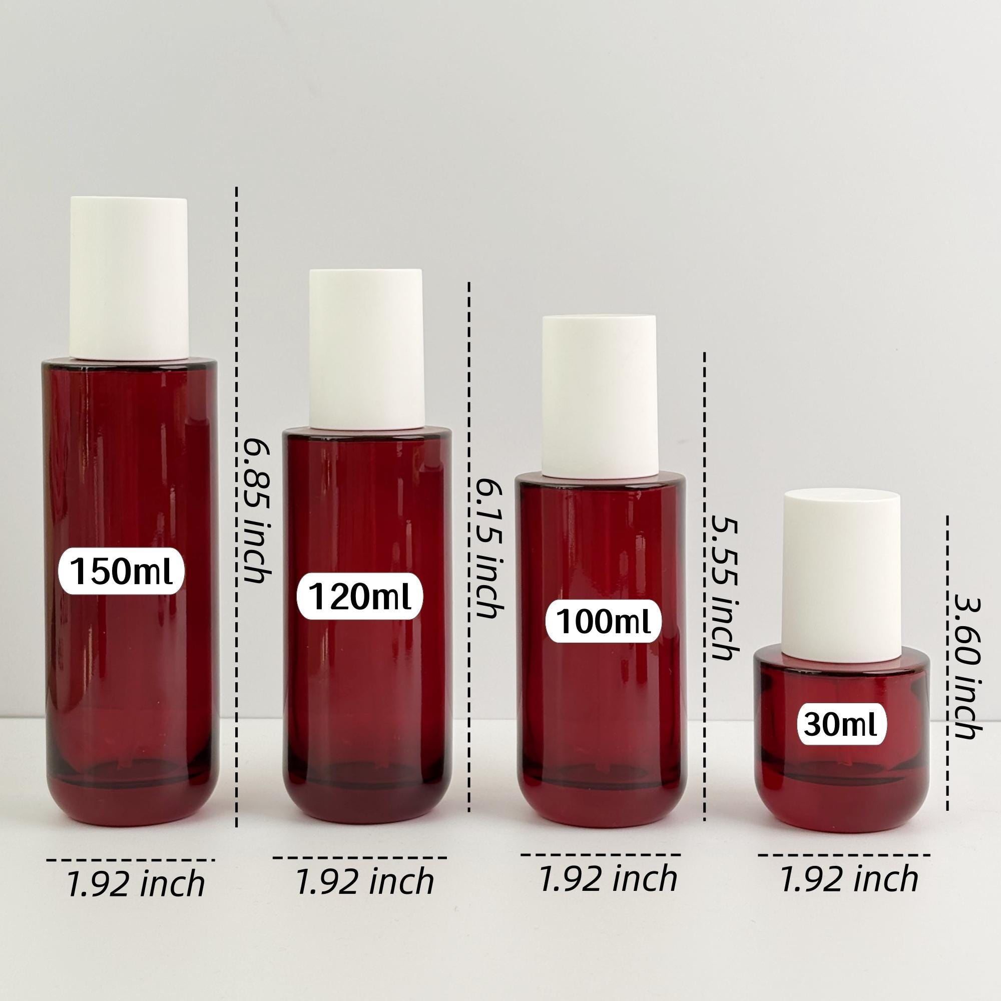 Red Glass Cosmetic Packaging
