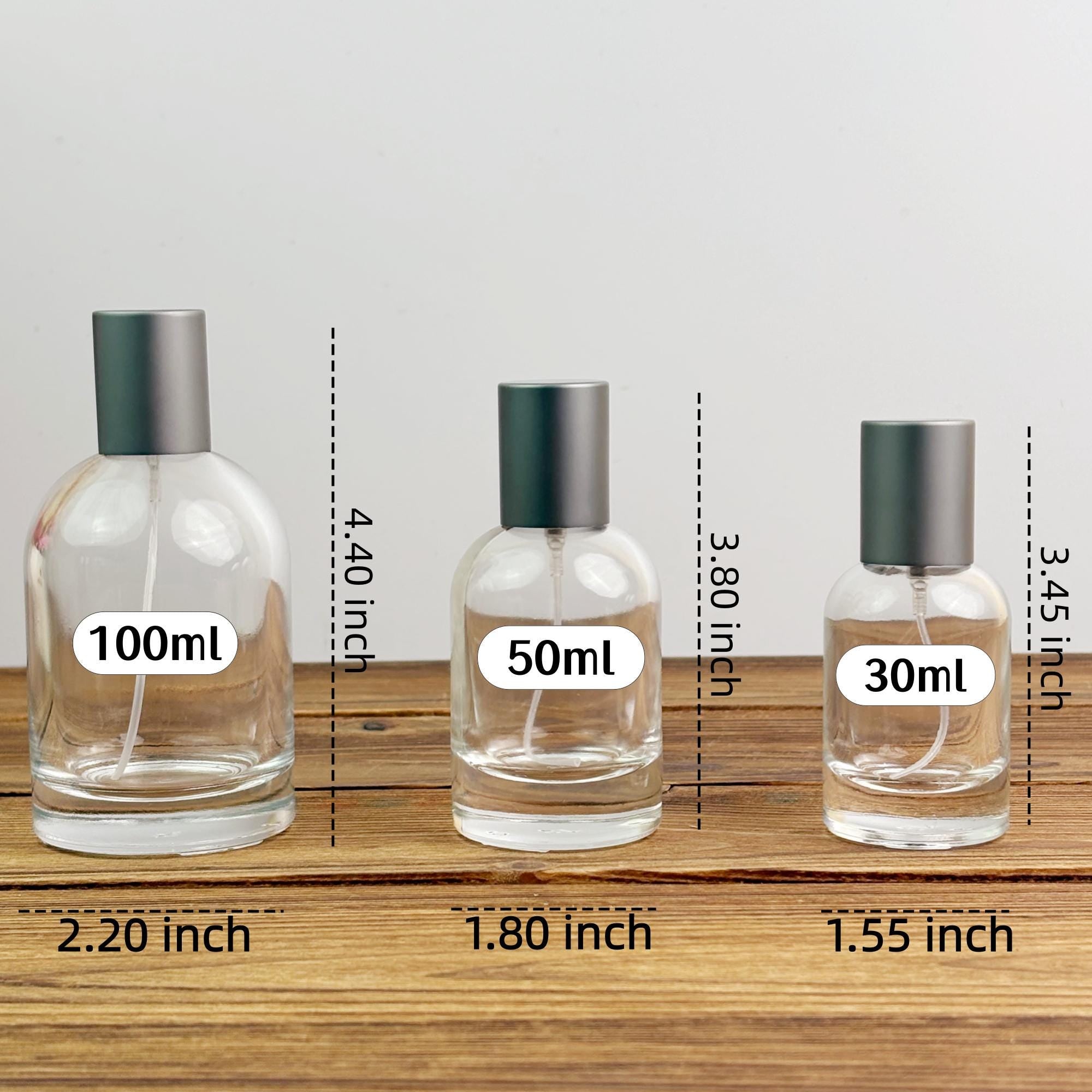 30ml/50ml/100ml Minimalist Clear Round Glass Spray Bottles