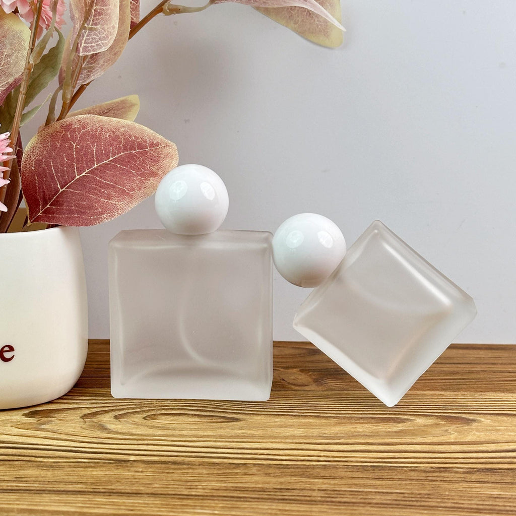25ml 50ml Frosted Square Glass Spray Bottle
