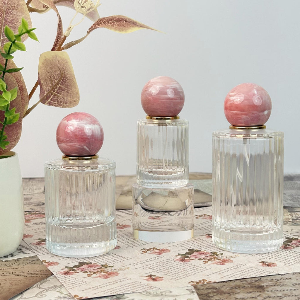 Luxury Clear Striped Glass Spray Bottle