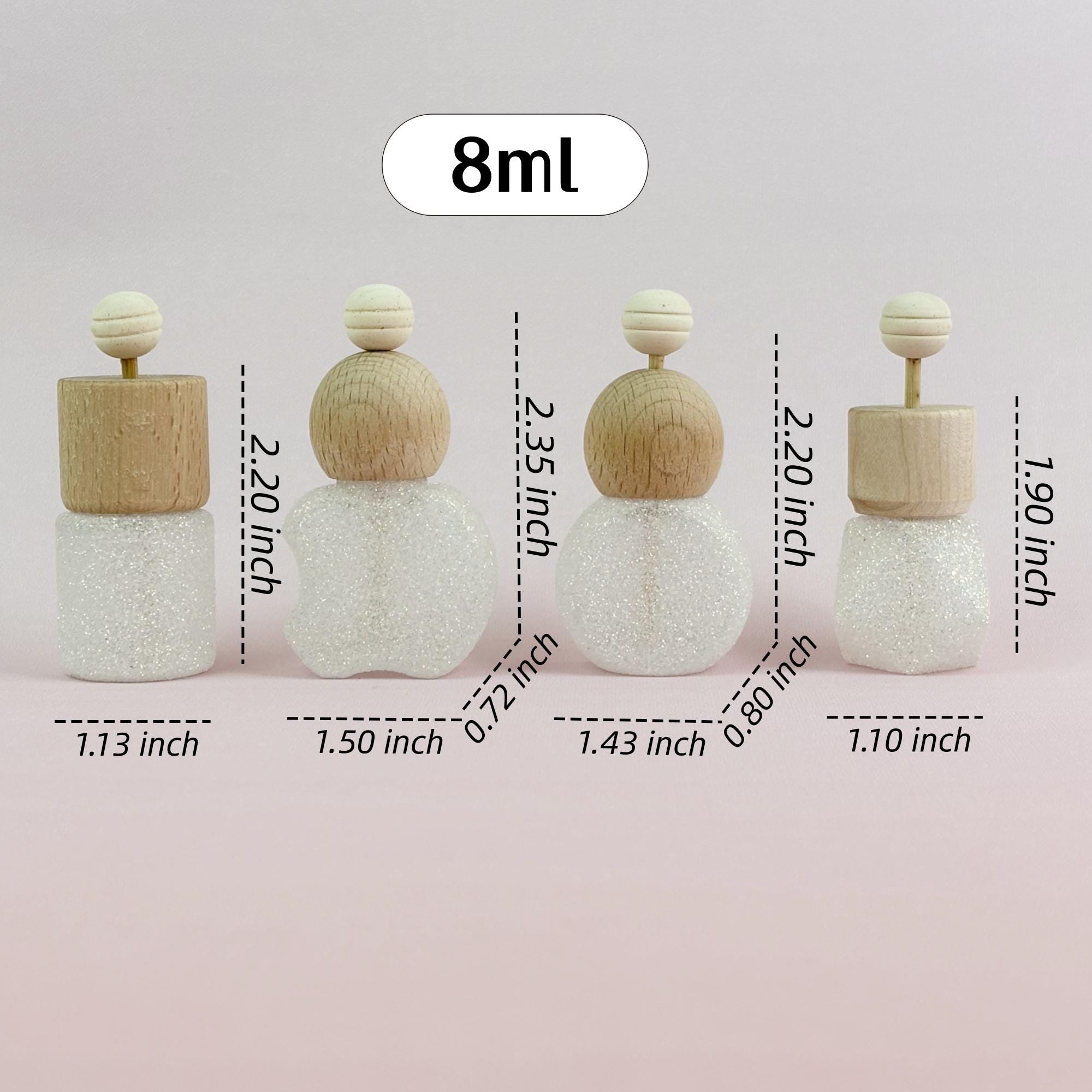 Glittery Glass Reed Diffuser Bottles with Wooden Lid & Bamboo Stick
