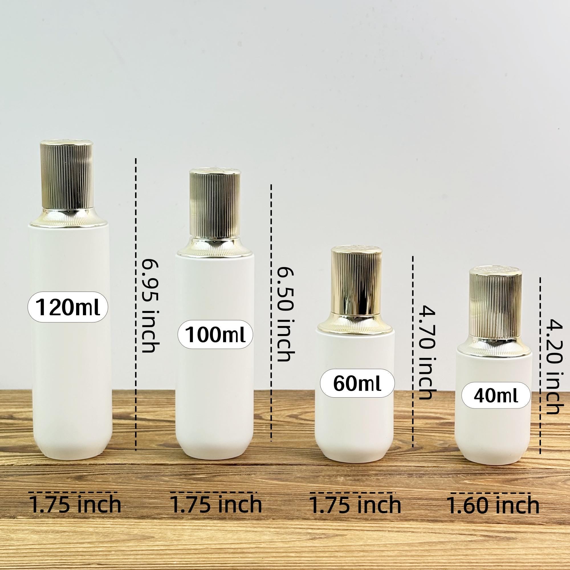 Luxury White Glass Lotion Pump Bottle