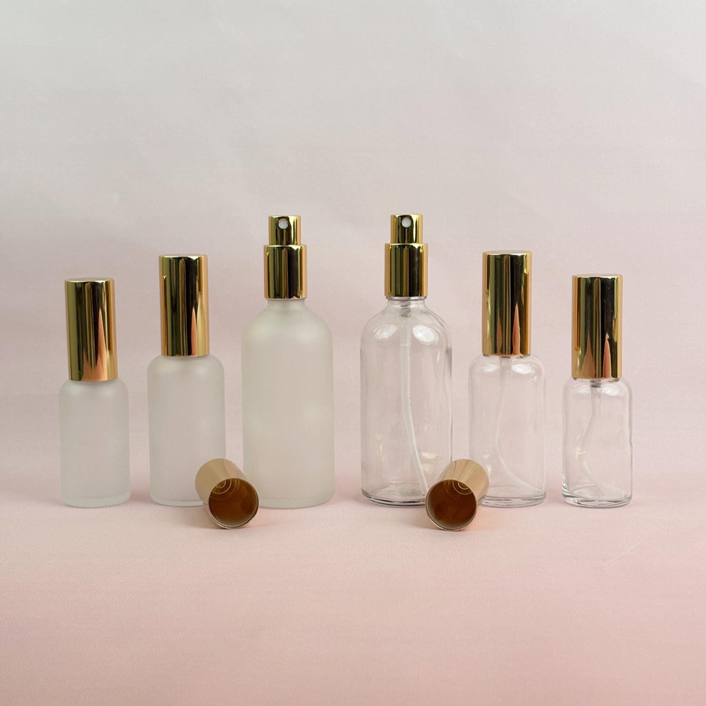 30ml 50ml 100ml Frosted & Clear Glass Spray Bottle