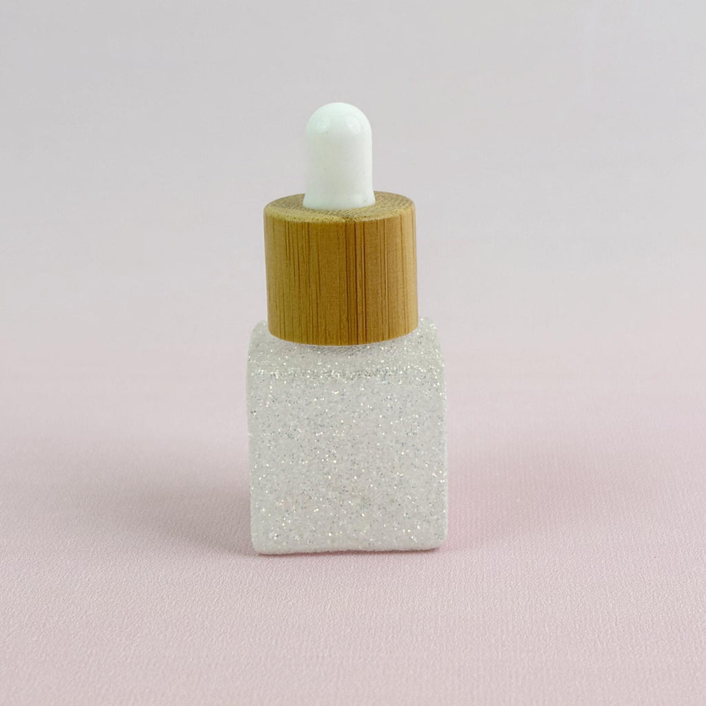 8ml Glittery Clear Glass Dropper Bottles