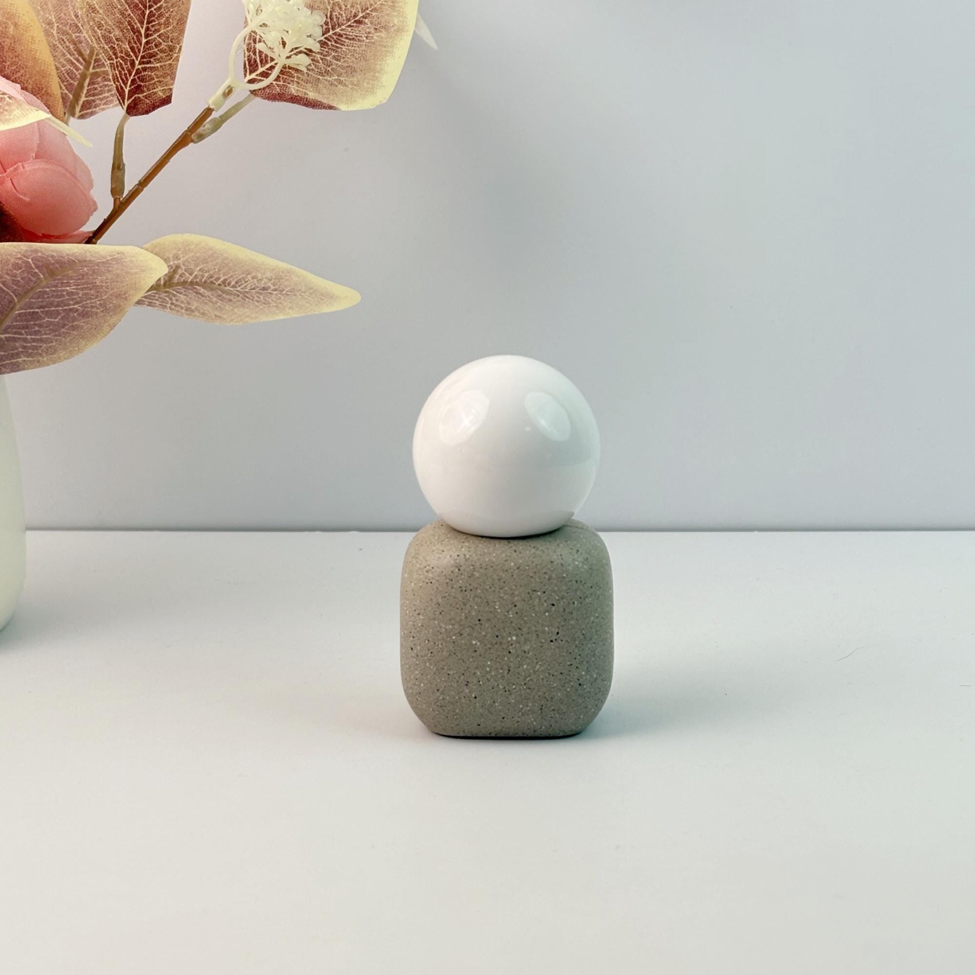 Textured Concrete Glass Cosmetic Dropper Bottle
