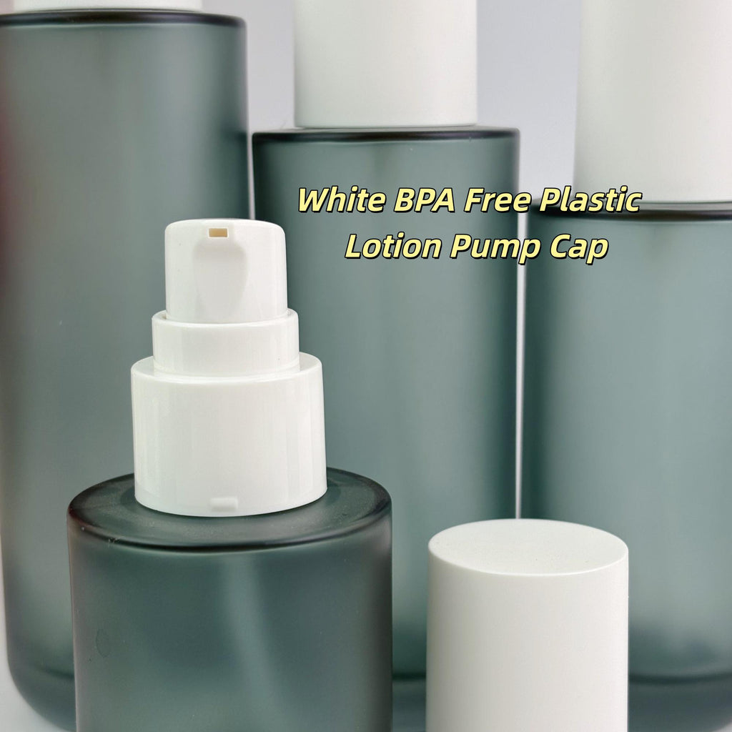 Premium Frosted Green Glass Cosmetic Bottles & Cream Jars