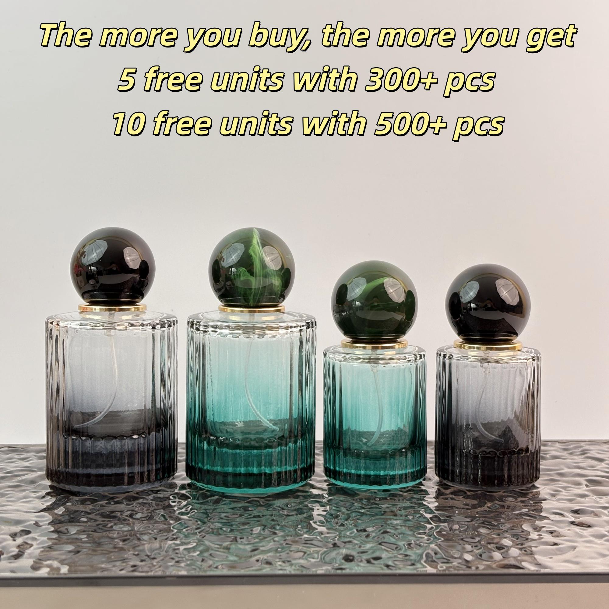 Ribbed Gradient Glass Perfume Spray Bottle with Gold Pump