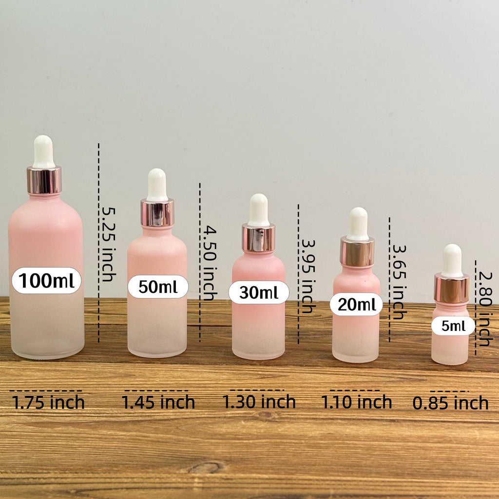 Gradient Pink Glass Dropper Bottle
