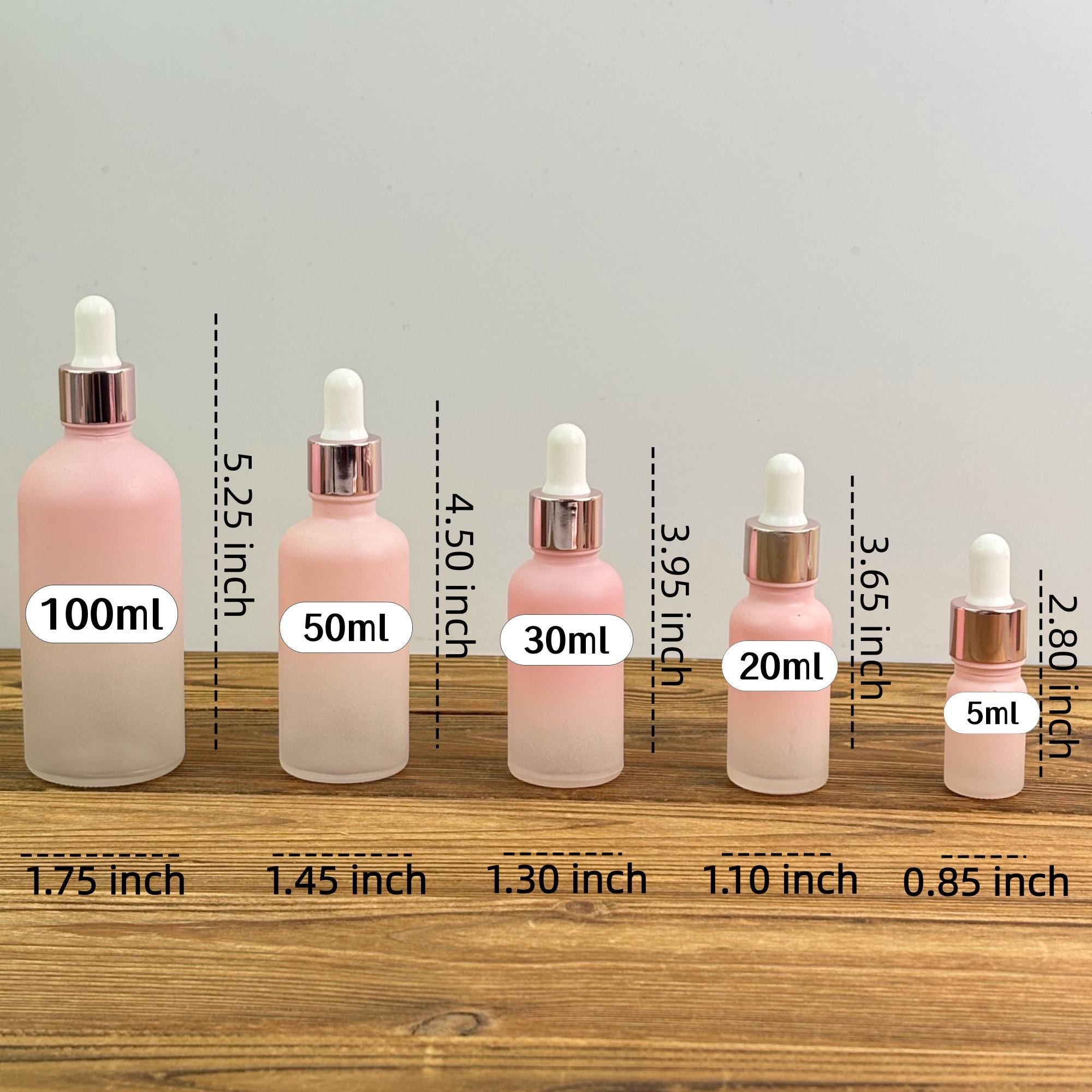 Gradient Pink Glass Dropper Bottle