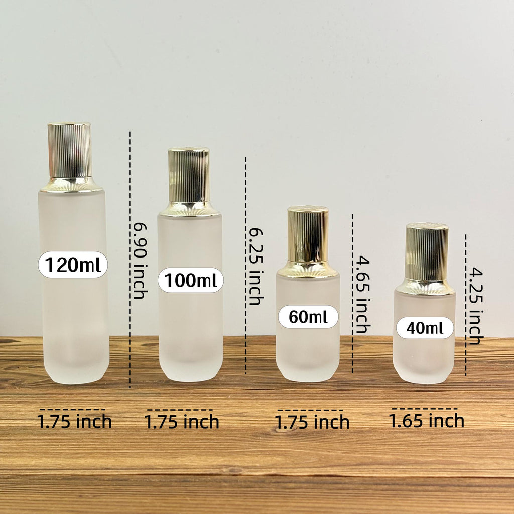 Minimalist Frosted Glass Lotion Pump Bottles