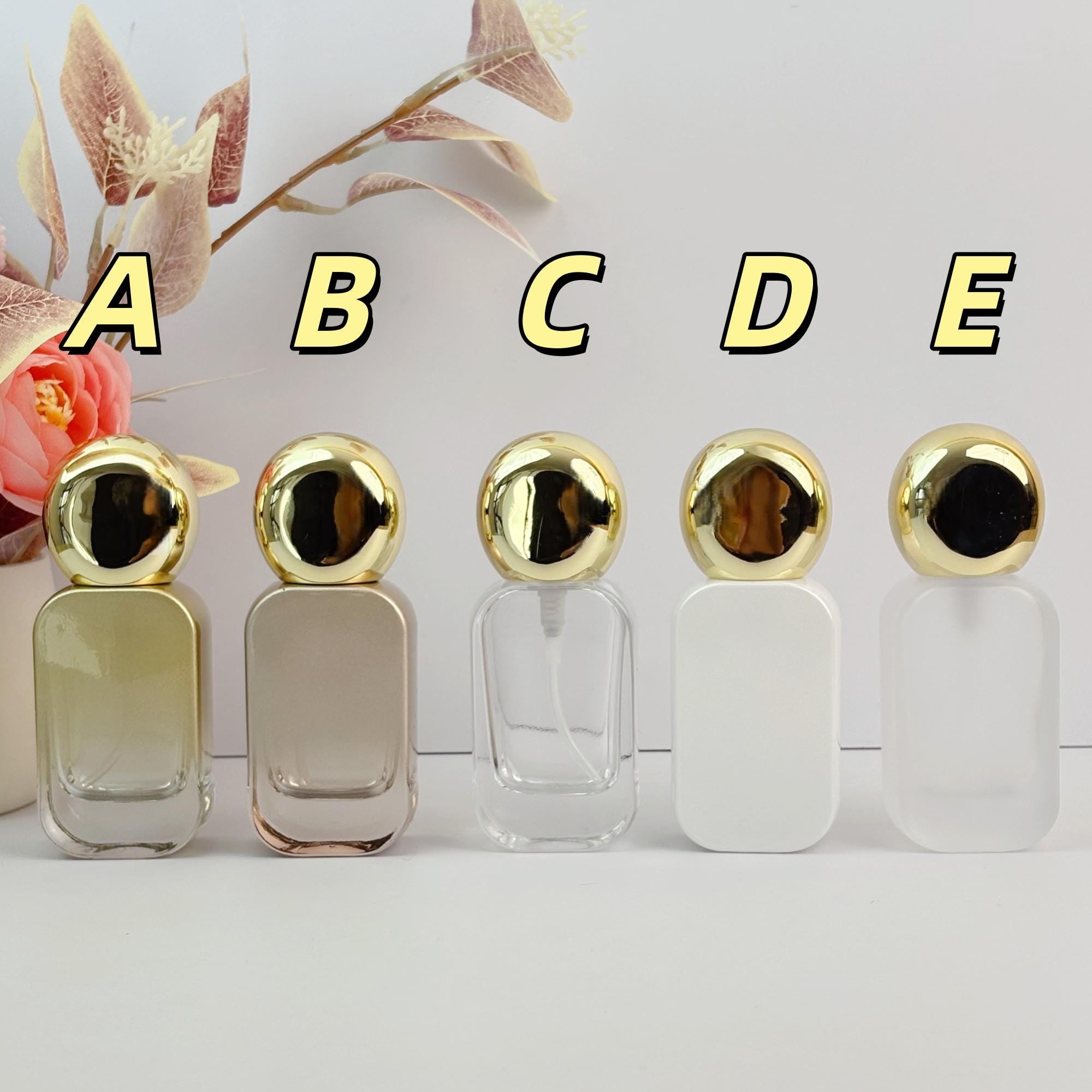Luxury Gold-Top Glass Perfume Spray Bottles