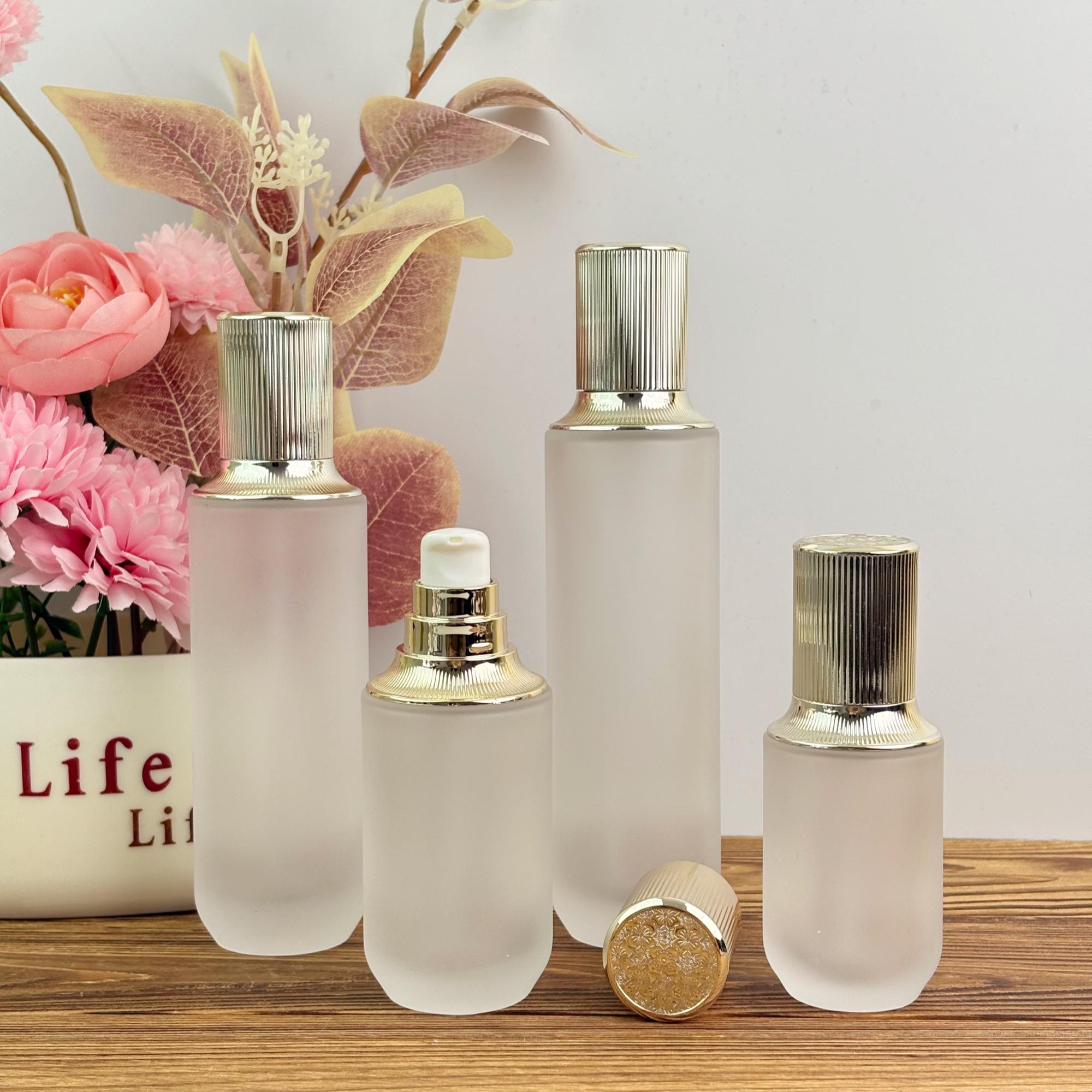 Minimalist Frosted Glass Lotion Pump Bottles