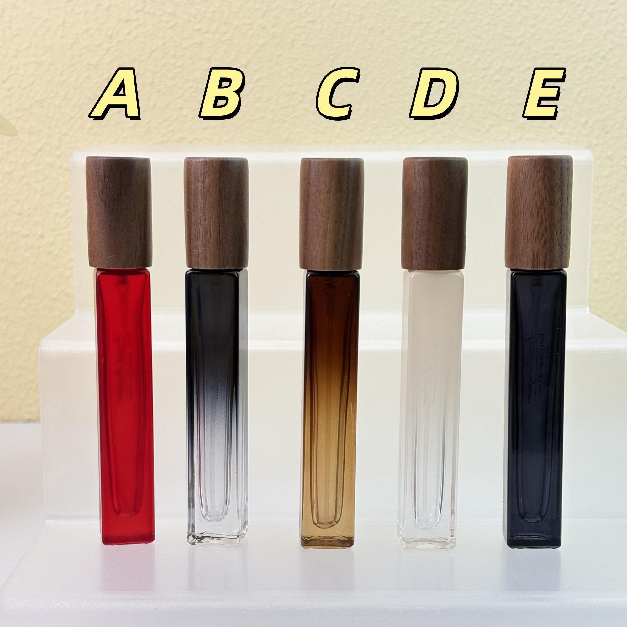 10ml Perfume Spray Glass Tube with Wood Cap