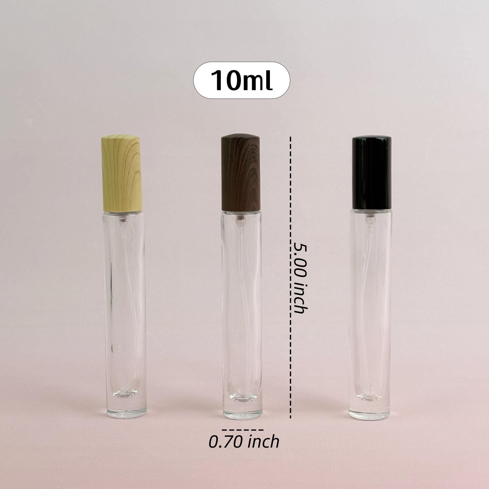 Minimalist Clear & Frosted Glass Spray Bottle with Plastic Caps