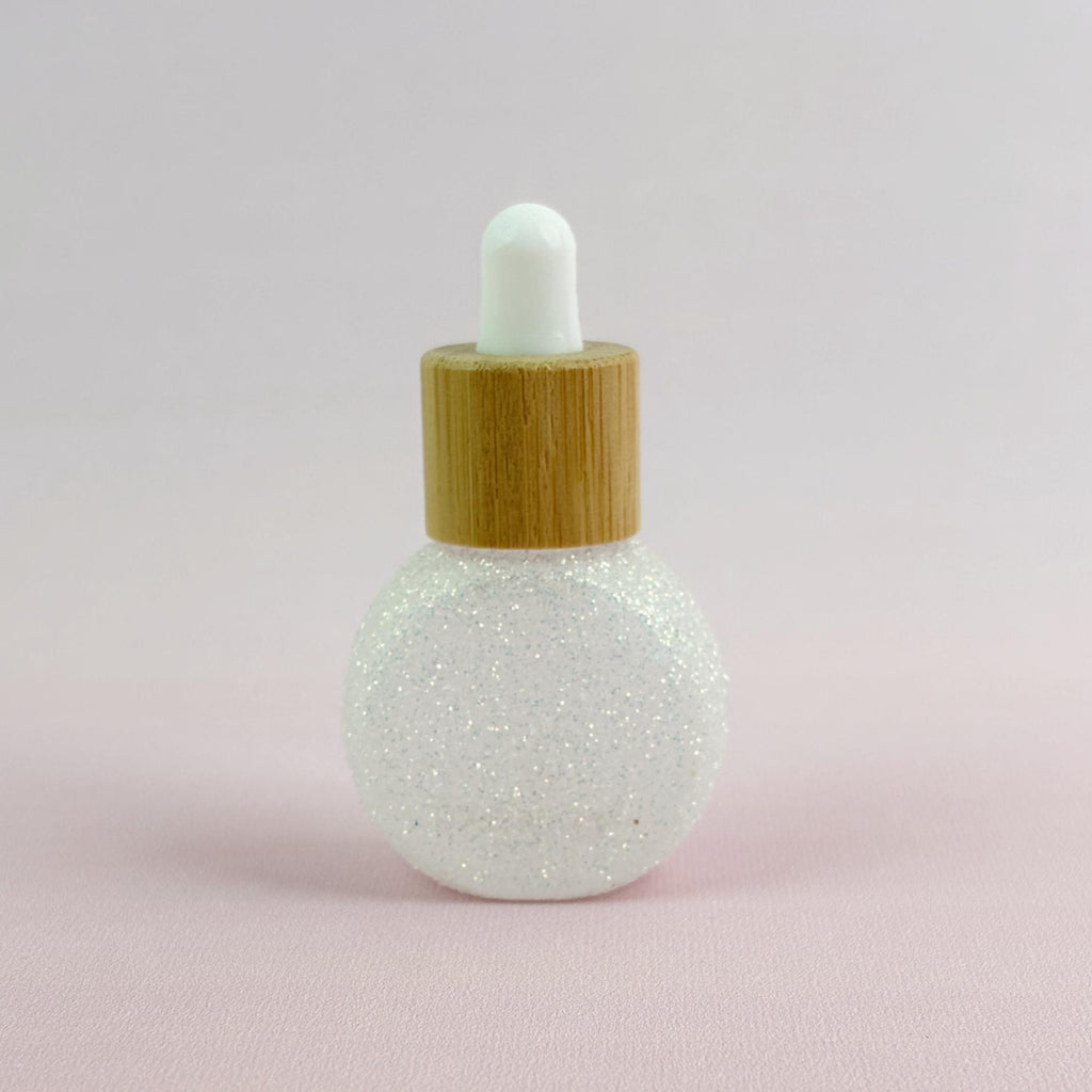 8ml Glittery Clear Glass Dropper Bottles