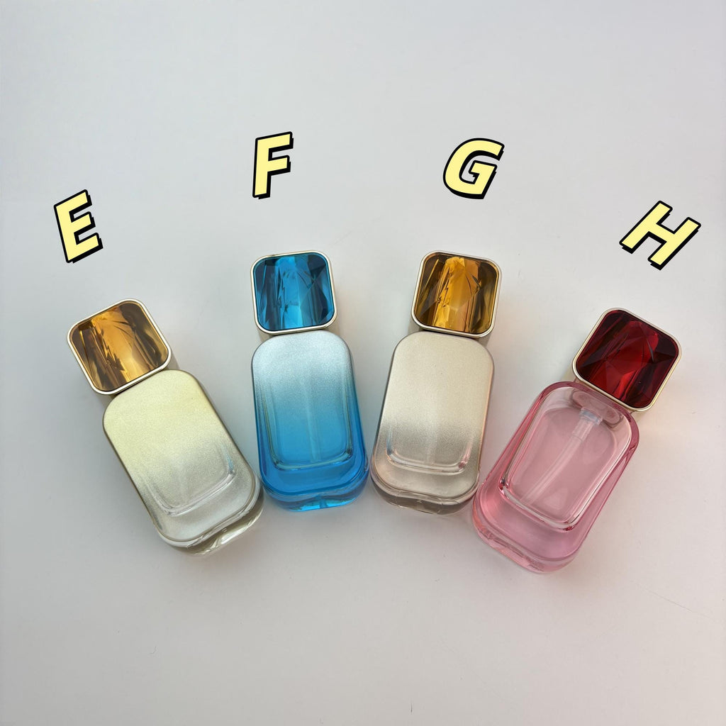 30ml Luxury Square Cosmetic Bottles with Gem Caps