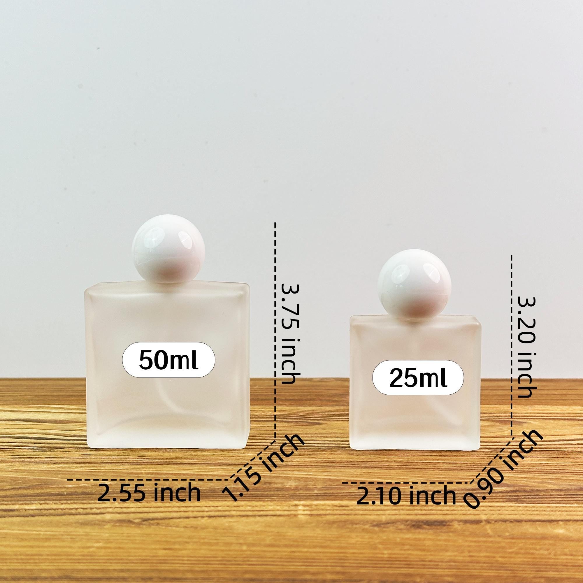 25ml 50ml Frosted Square Glass Spray Bottle