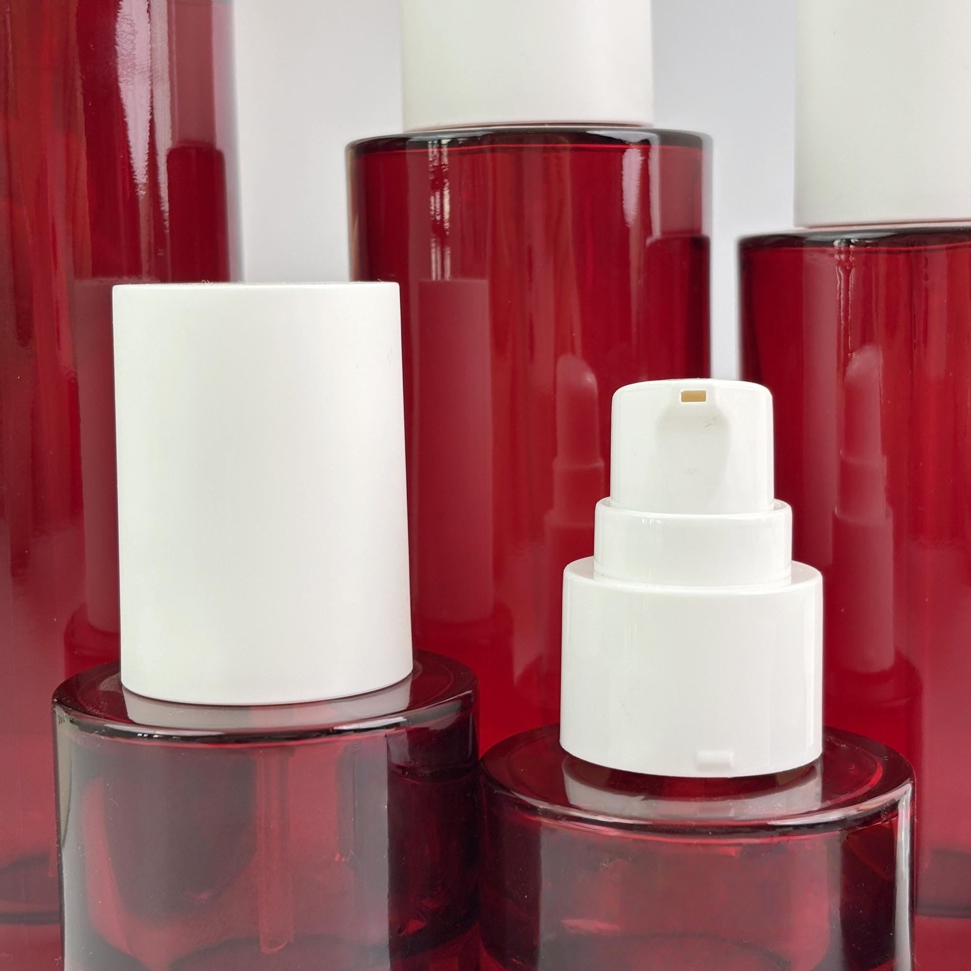 Red Glass Cosmetic Packaging