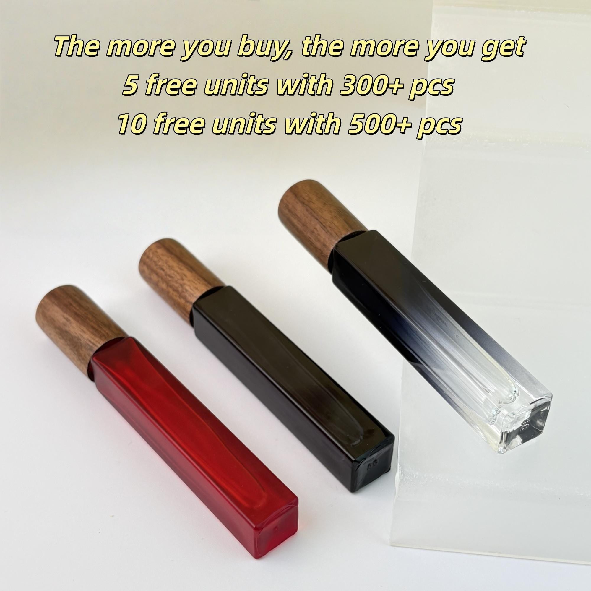 10ml Perfume Spray Glass Tube with Wood Cap
