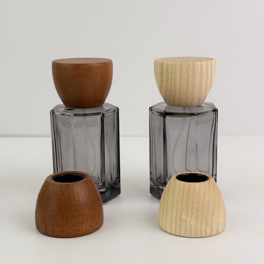 30ml 50ml Glass Spray Bottle with Wooden Cap