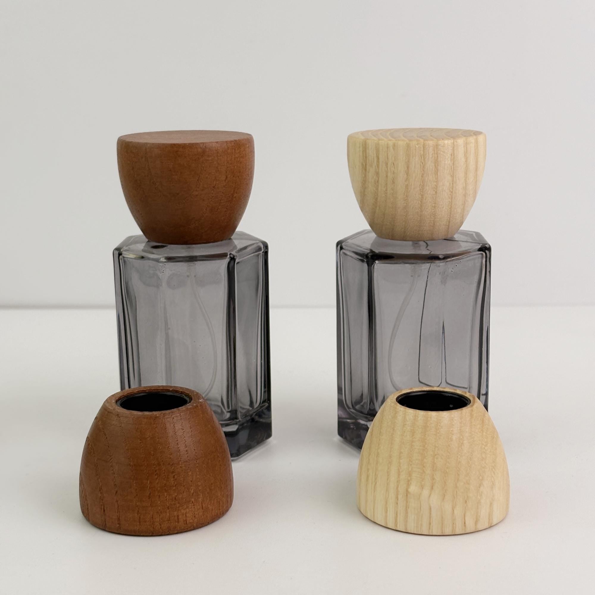 30ml 50ml Glass Spray Bottle with Wooden Cap