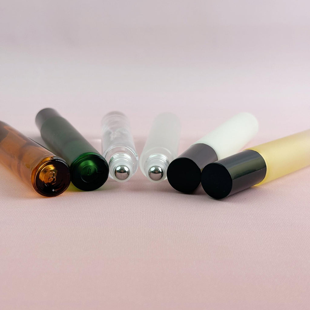 10ml Frosted/Colored Glass Roller Bottles 6 Styles