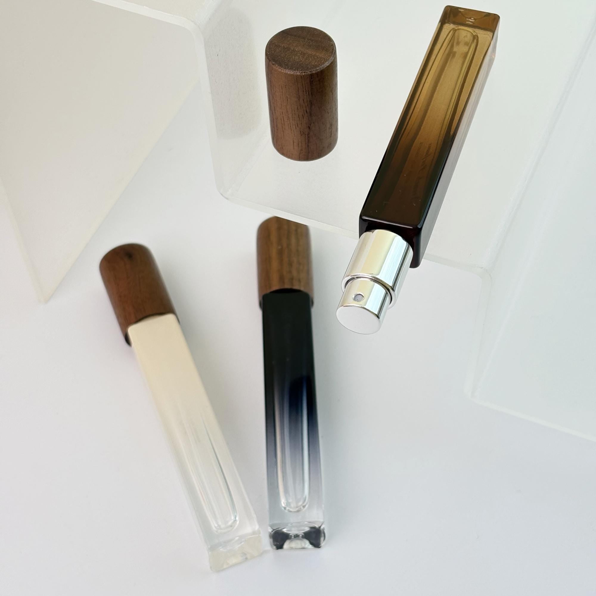 10ml Perfume Spray Glass Tube with Wood Cap
