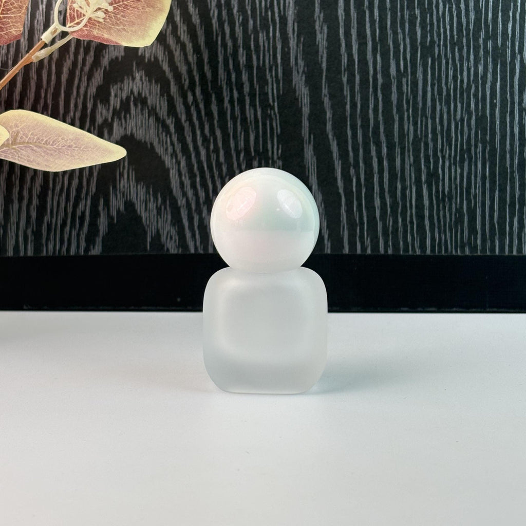 White Frosted Glass Dropper Bottle