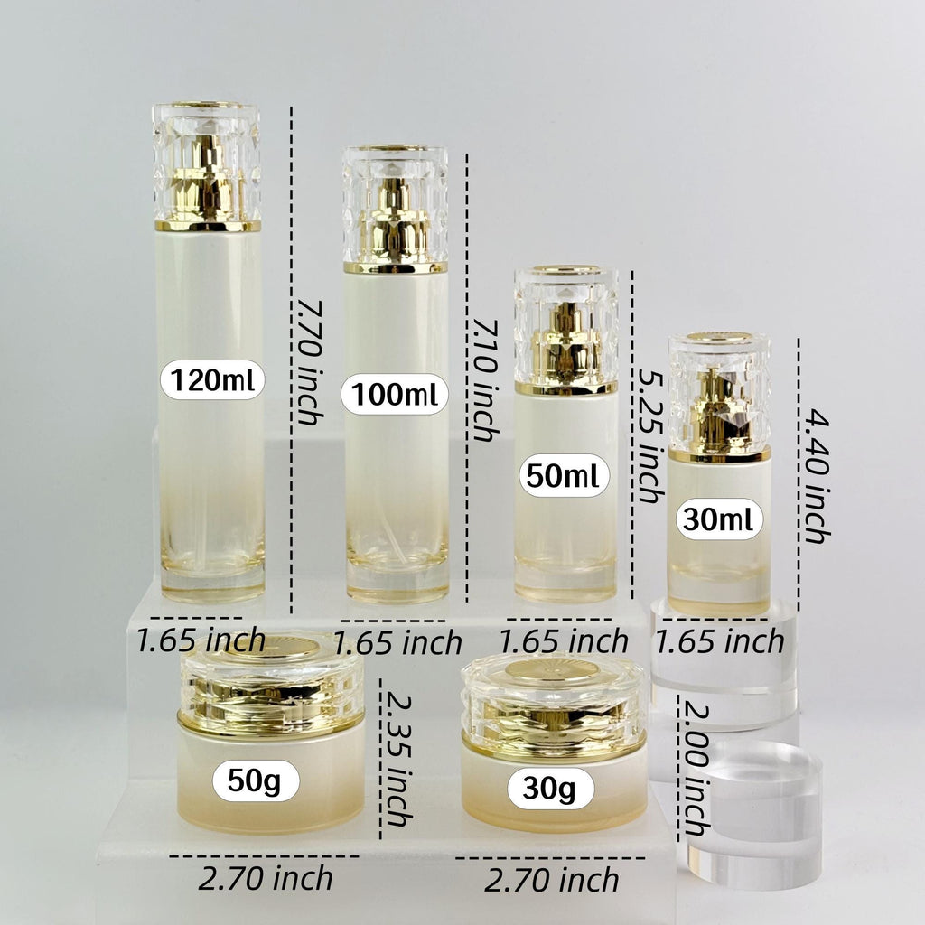 Luxury Glass Skincare Container Set