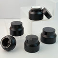 15g 30g 50g Matte Black Glass Cream Jars