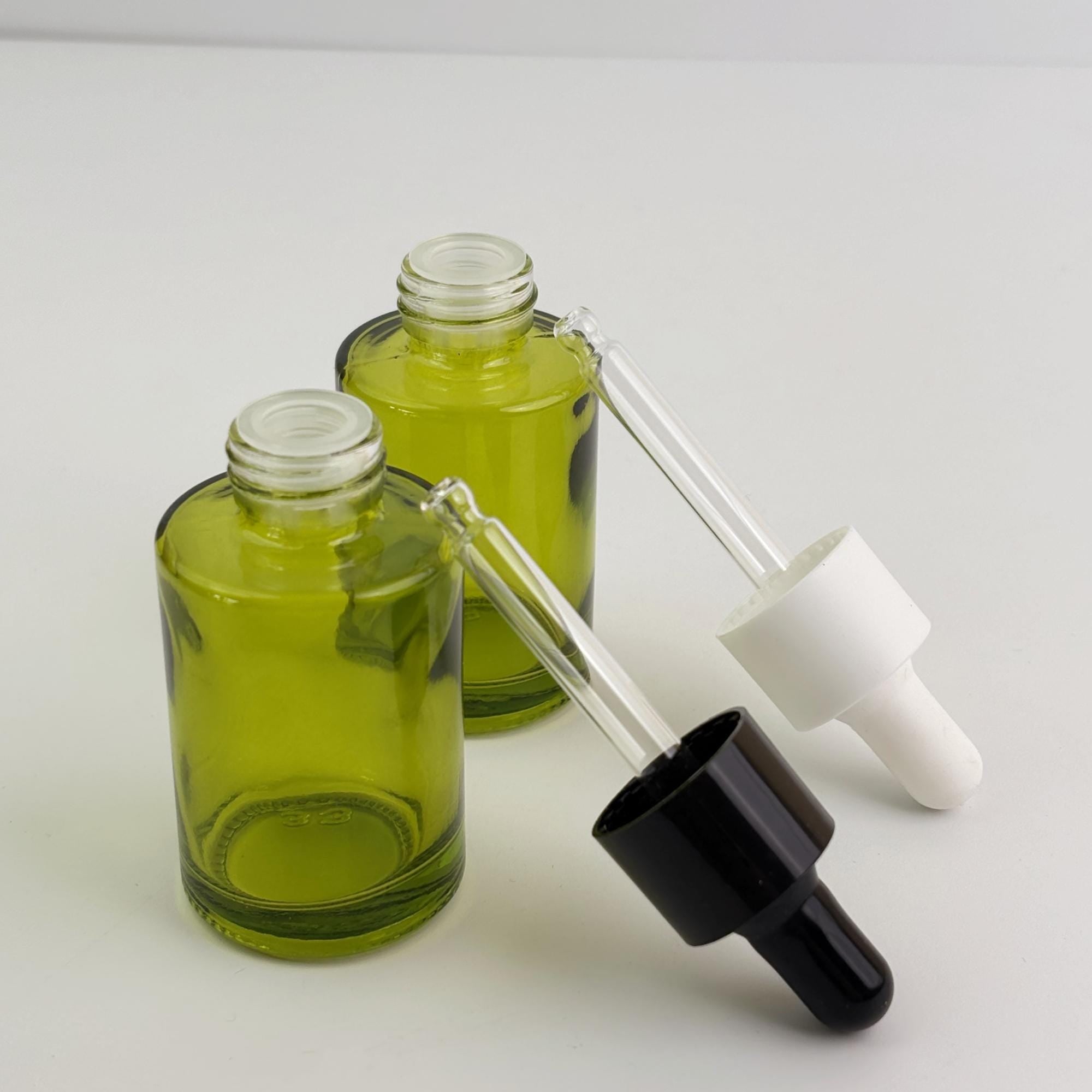 30ml Green Glass Dropper Bottle