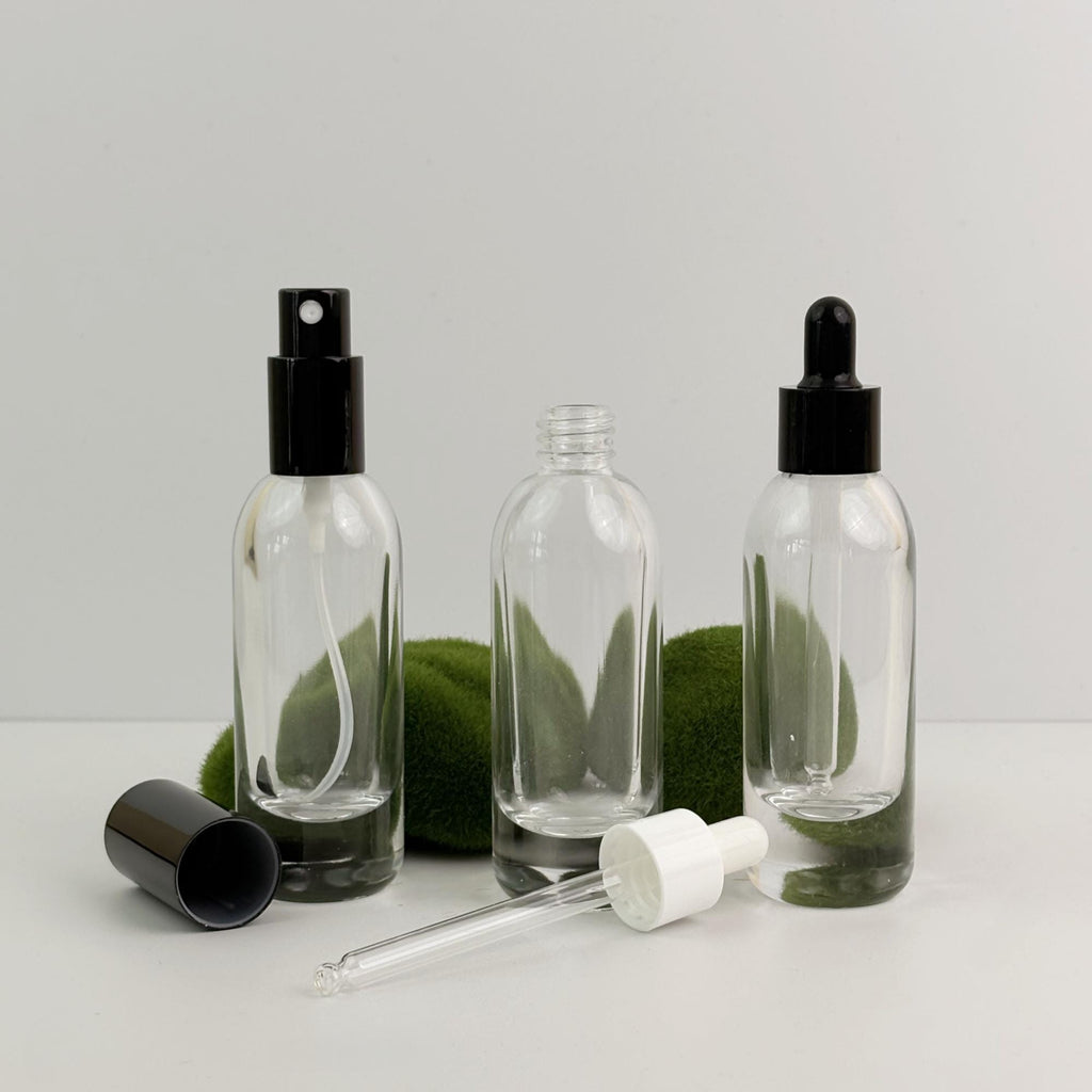 Clear Glass Spray Bottle