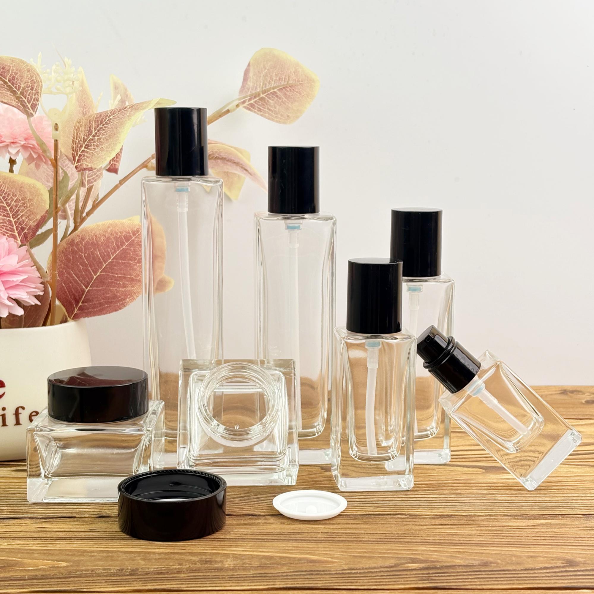 Minimalist Cosmetic Container with Black Pump Cap