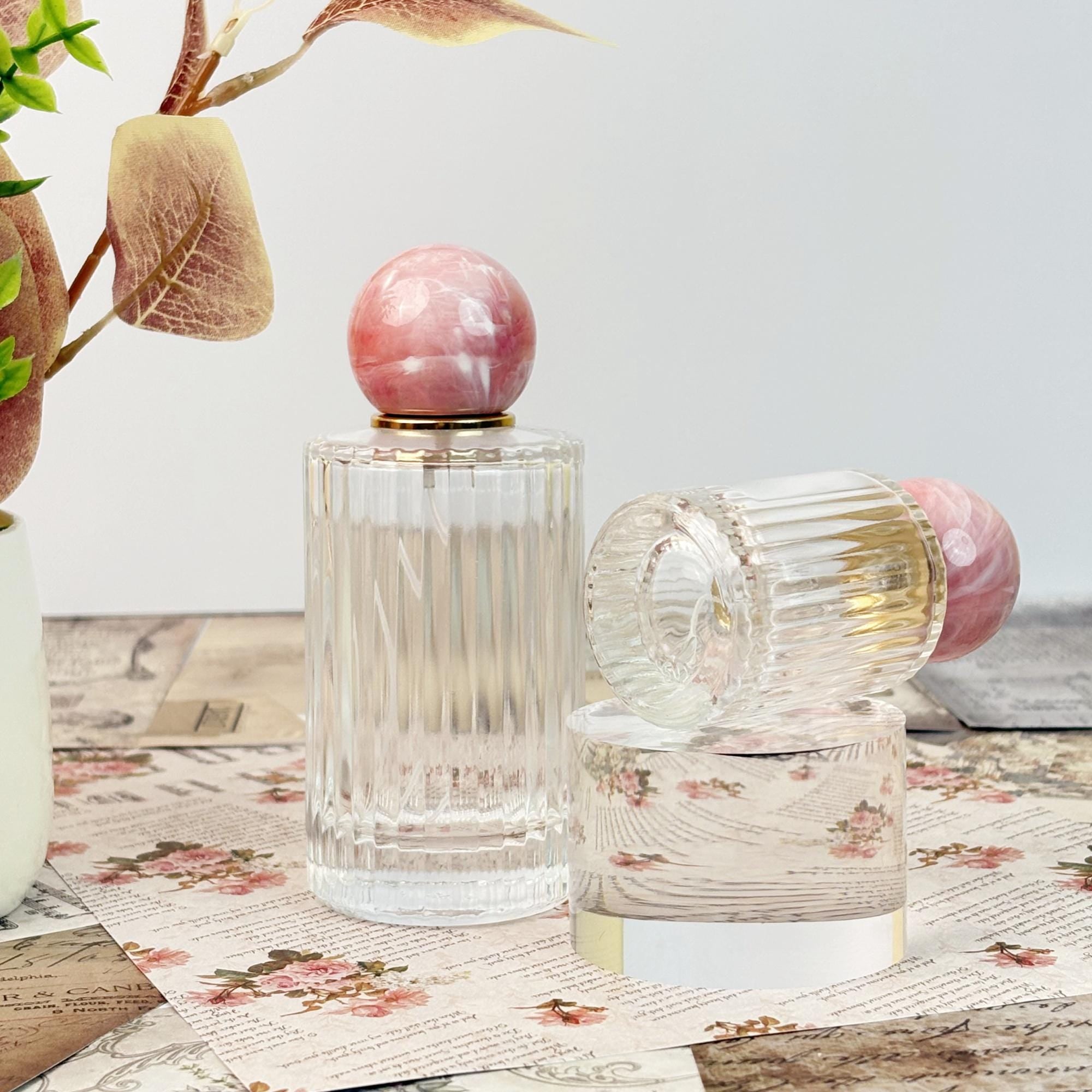 Luxury Clear Striped Glass Spray Bottle