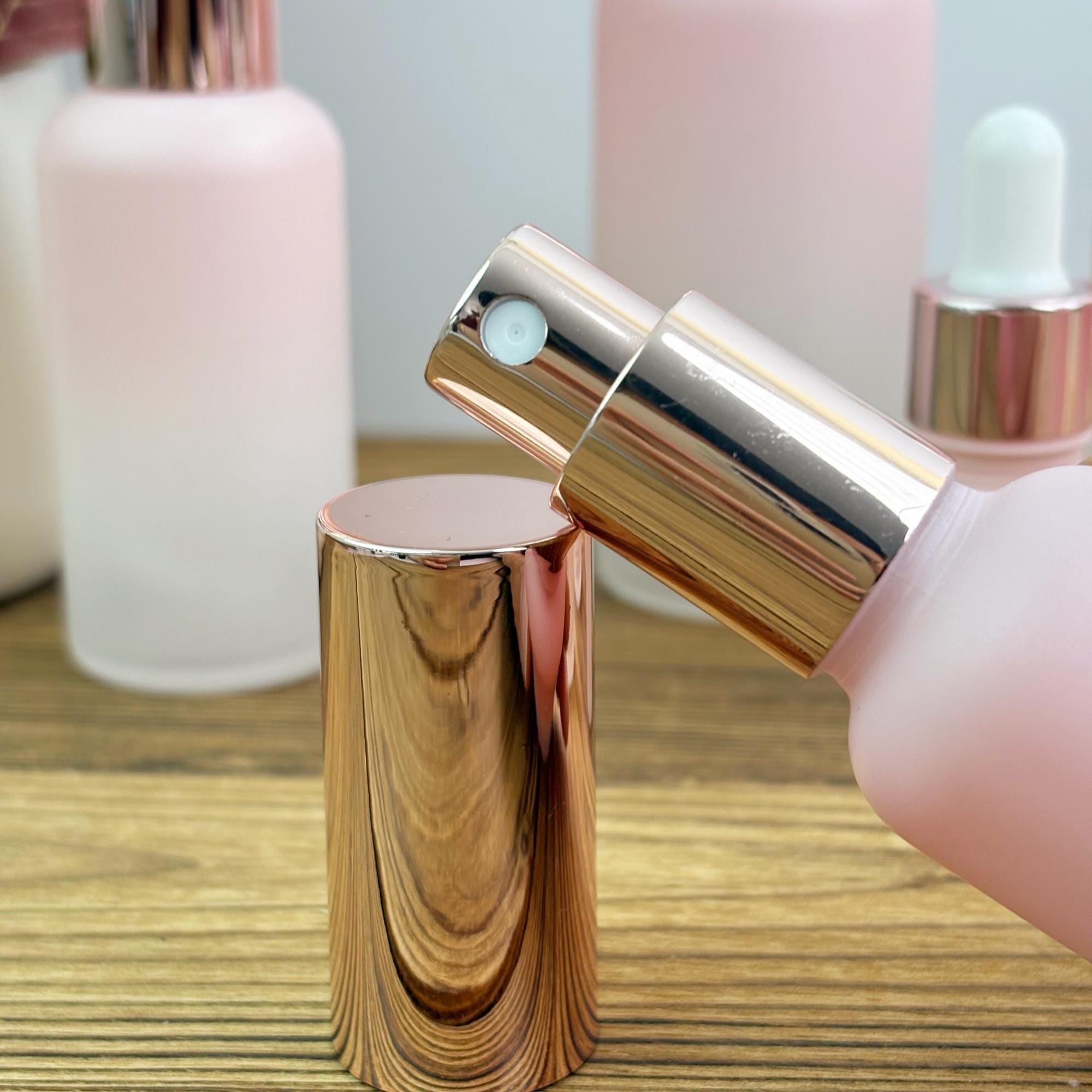 Gradient Pink Glass Dropper Bottle