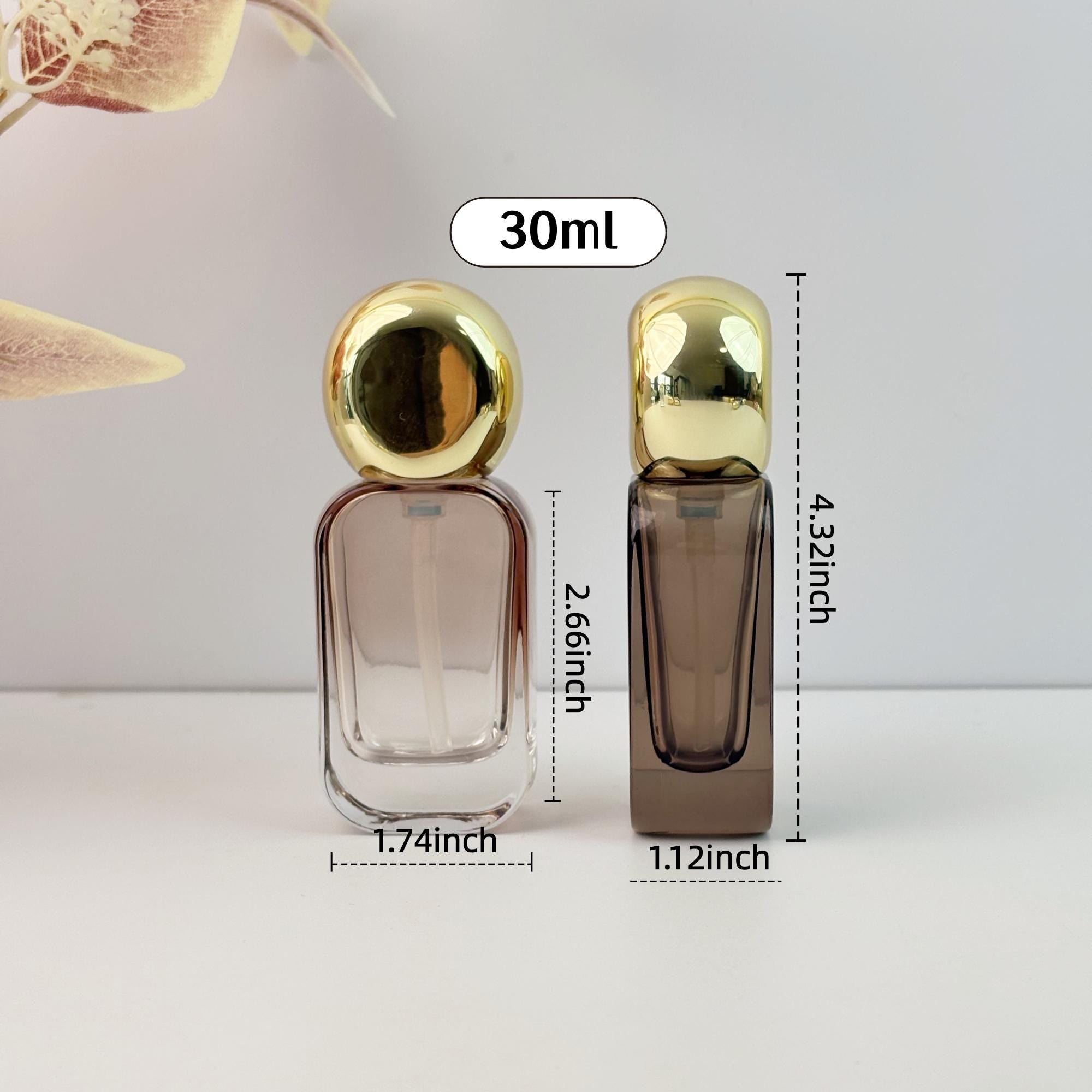 Gradient Glass Lotion Bottles with Gold Pumps