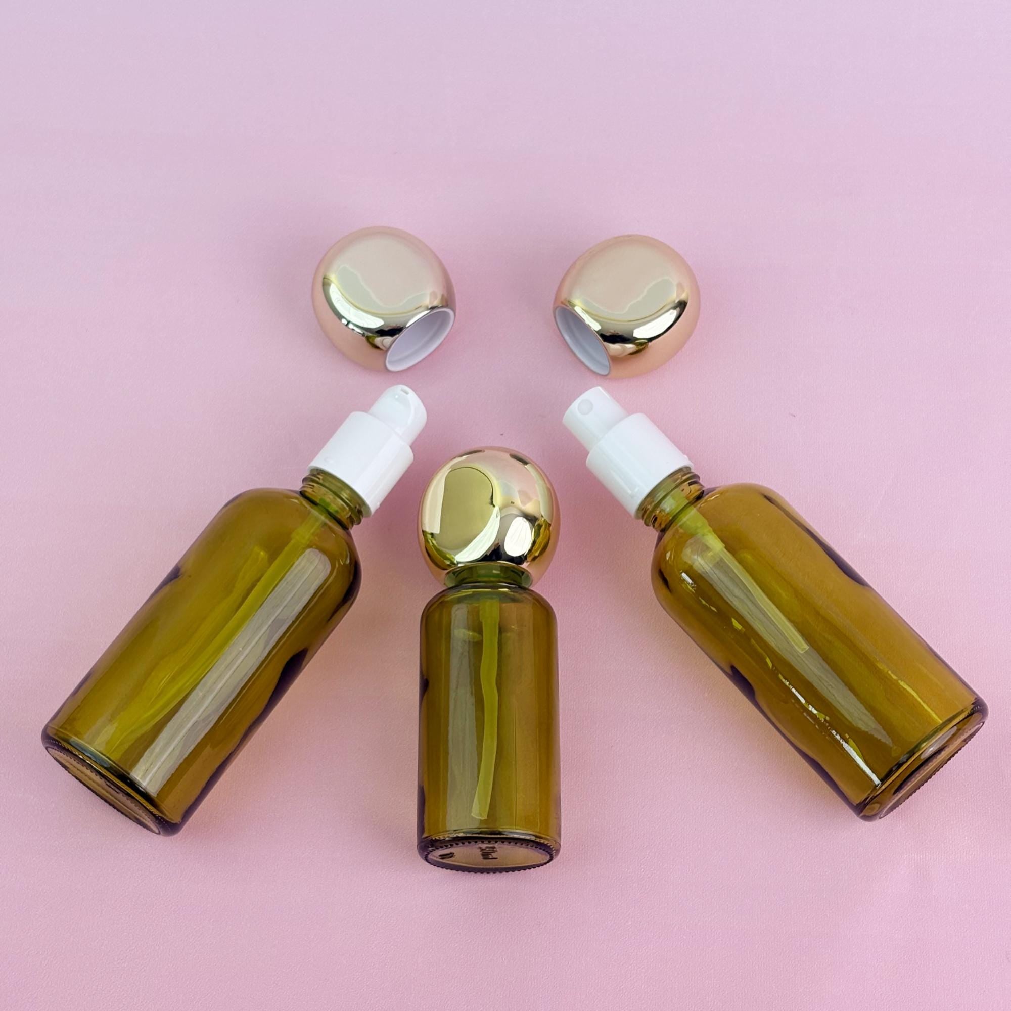 50ml / 100ml Luxury Glass Lotion Bottle and Spray Pump