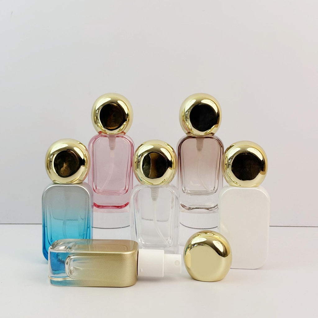 Luxury Gold-Top Glass Perfume Spray Bottles