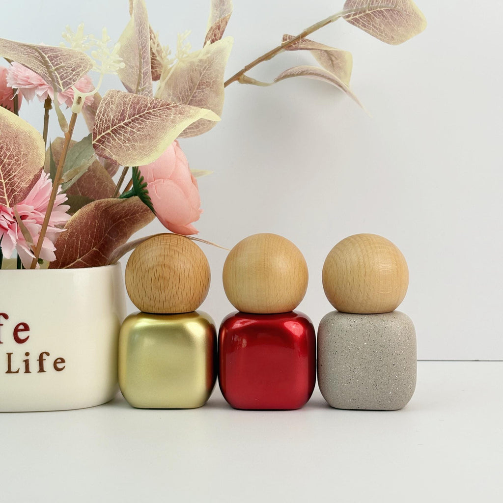 30ml Handmade Wooden Cap Glass Cosmetic Containers