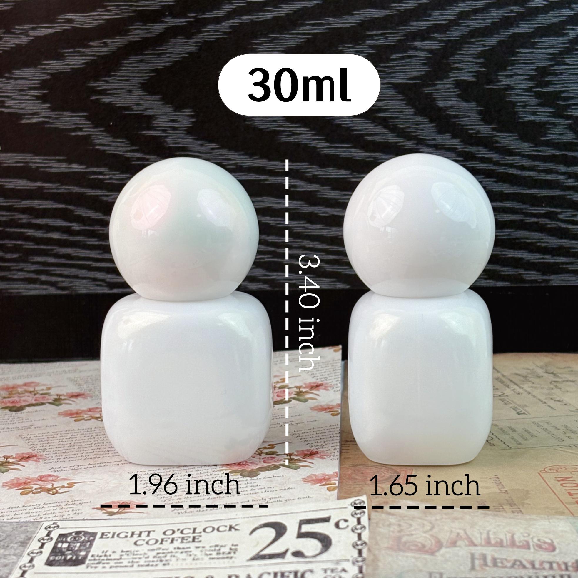 30ml White Glass Dropper Bottles with Plastic Ball Cap