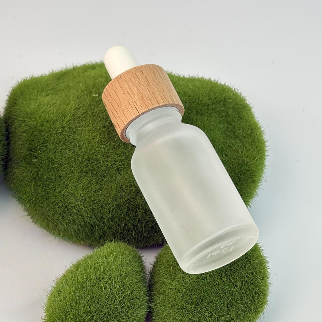 Empty Frosted Glass Dropper Bottles